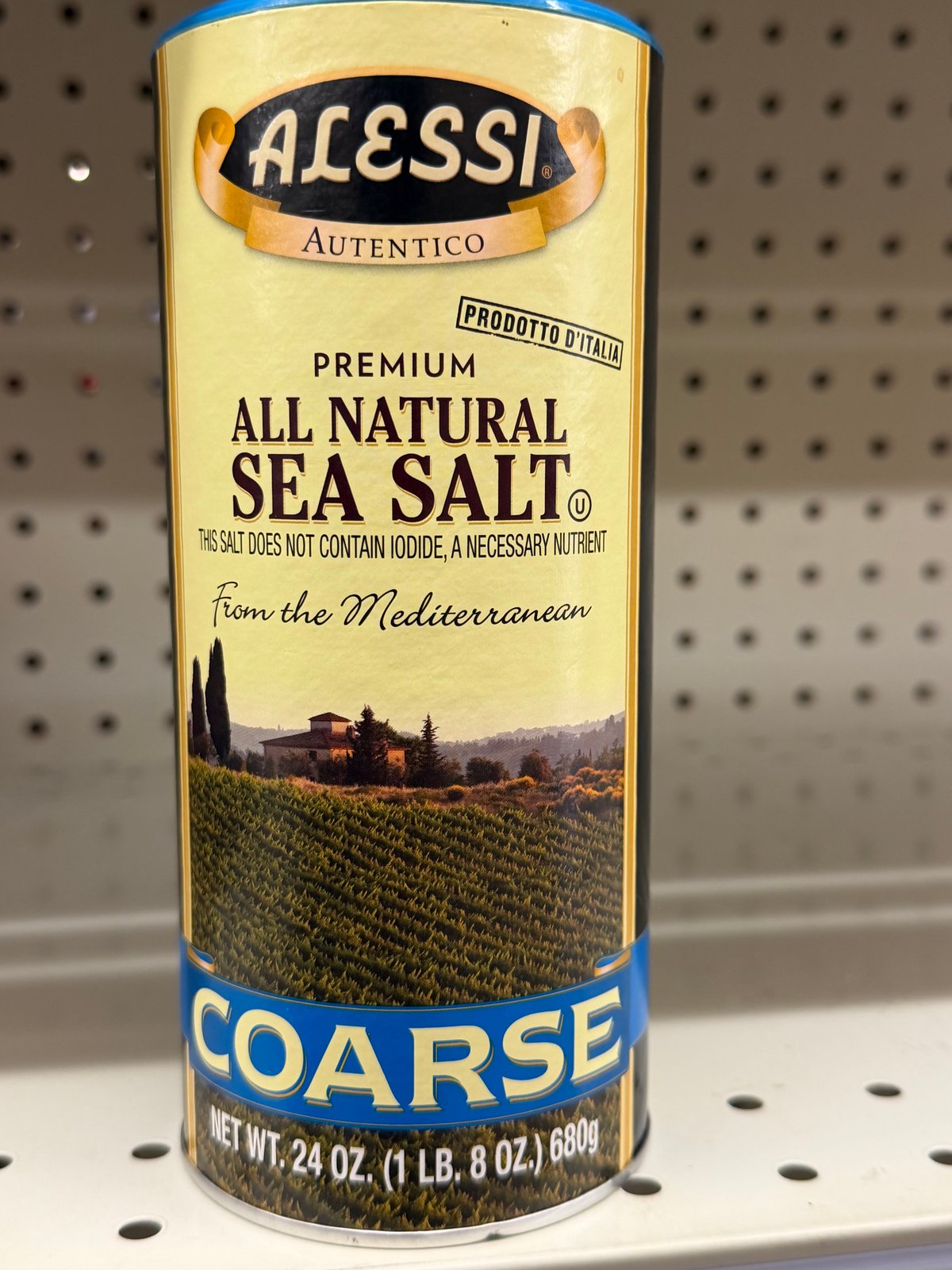 ALESSI ALL NATURAL SEA SALT COARSE 24oz