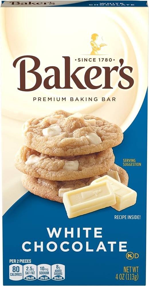 bakers premium baking bar white chocolate
