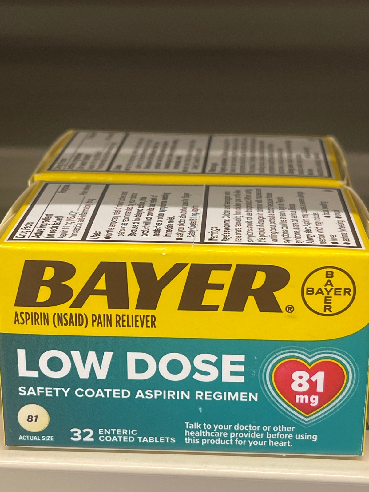 Bayer low dose aspirin