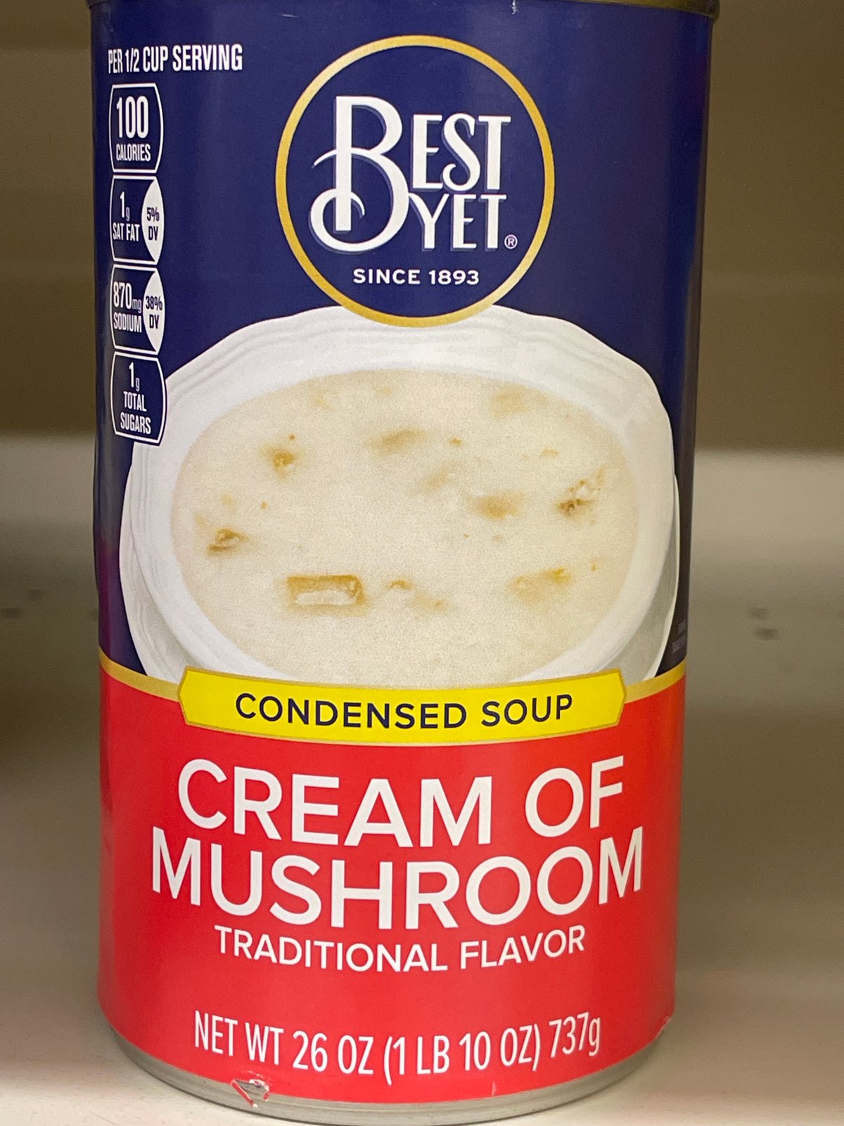 Best yet cream of mushroom 28 oz