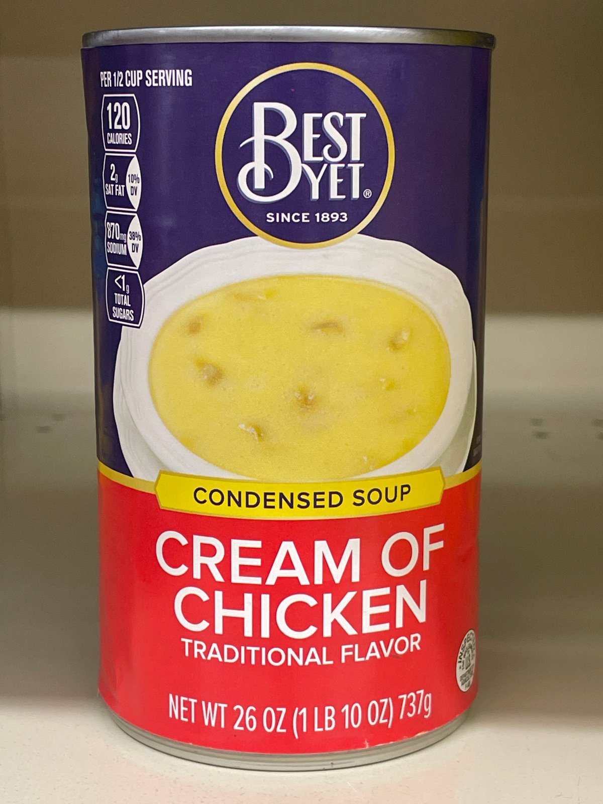 Best yet cream of chicken 26oz