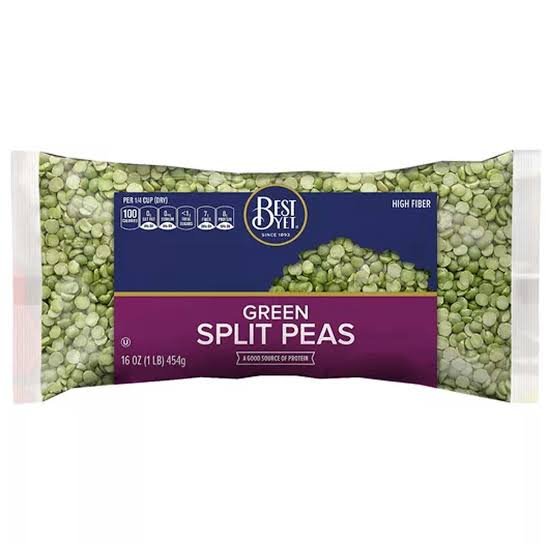 BEST YET GREEN SPLIT PEAS 16oz