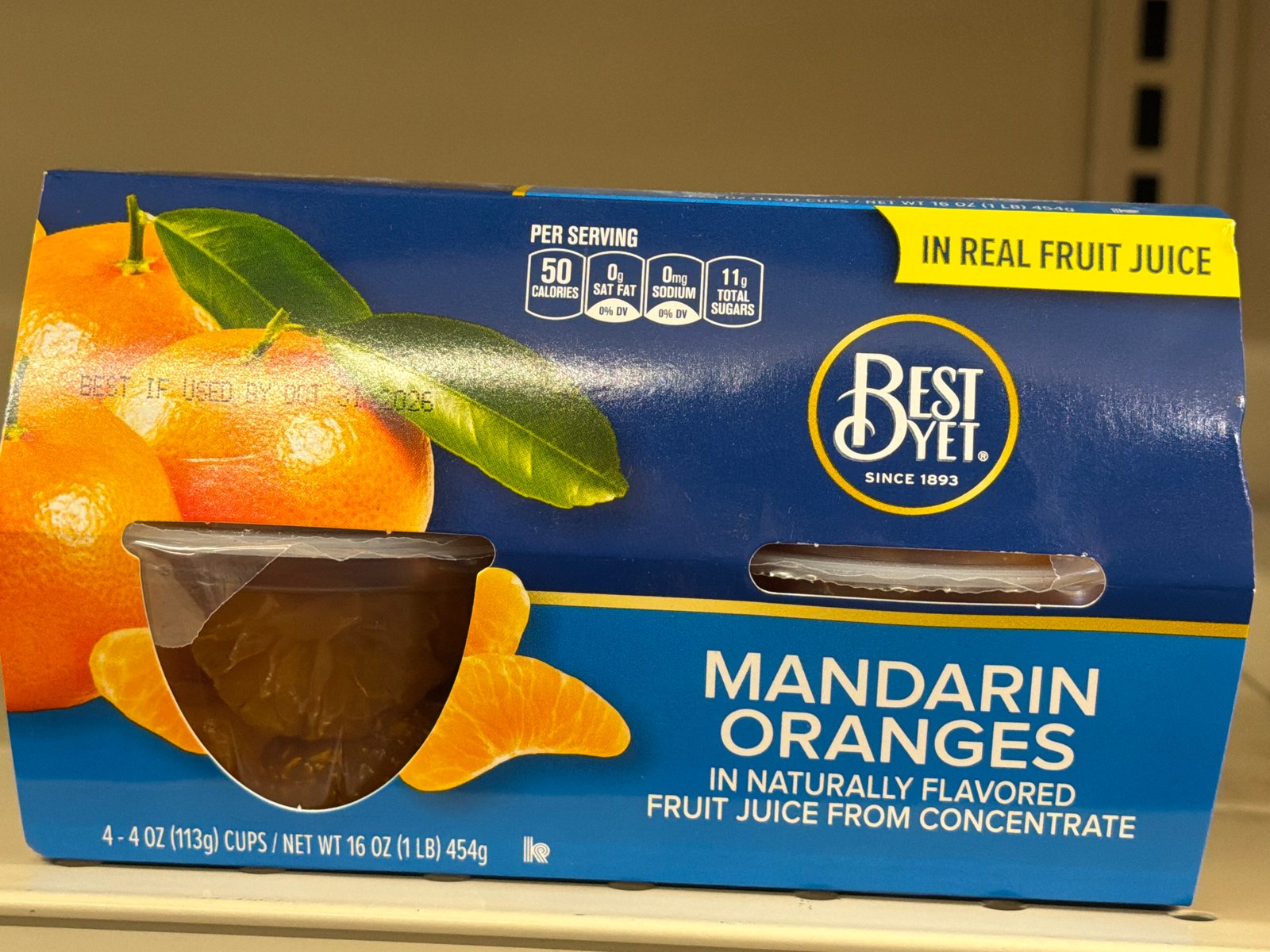 BEST YET MANDARIN ORANGES 4oz