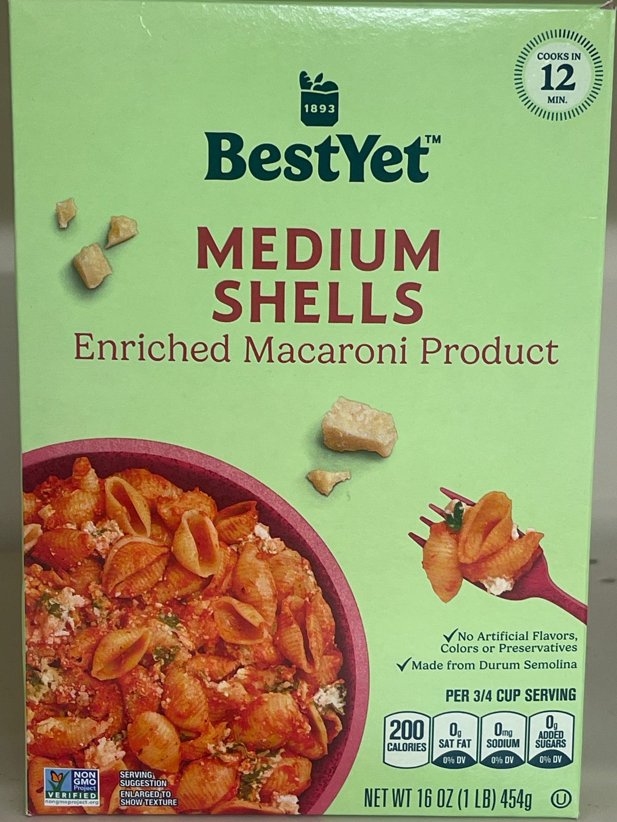 Best yet medium shells macaroni