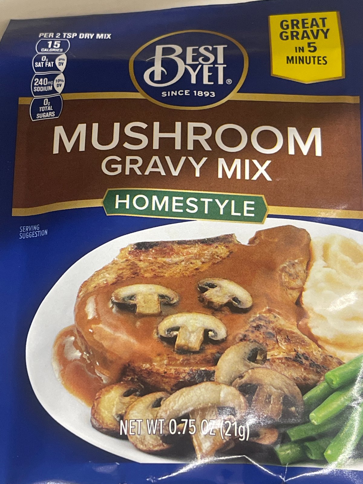 Best yet mushroom gravy mix