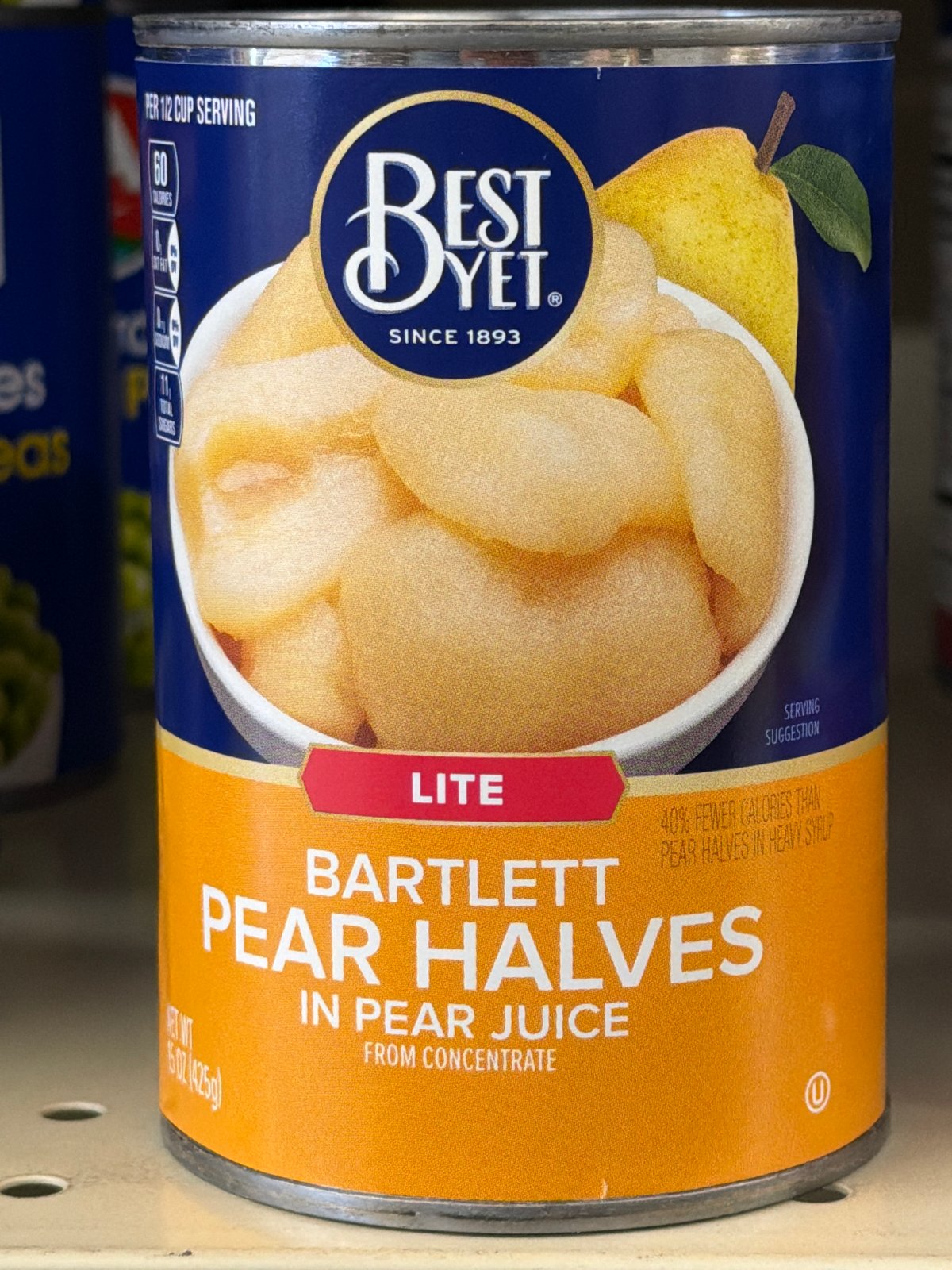 BEST YET PEAR HALVES LITE