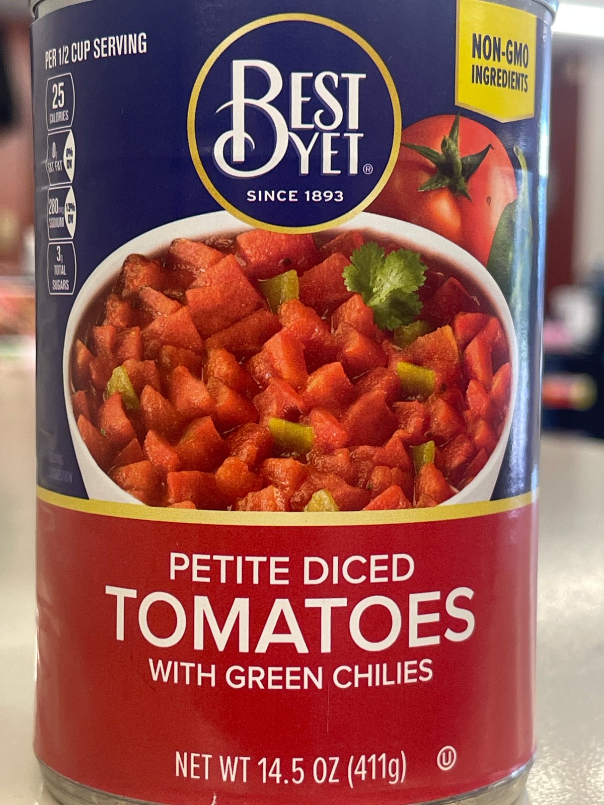 Best yet petite diced tomatoes w/grn chilies