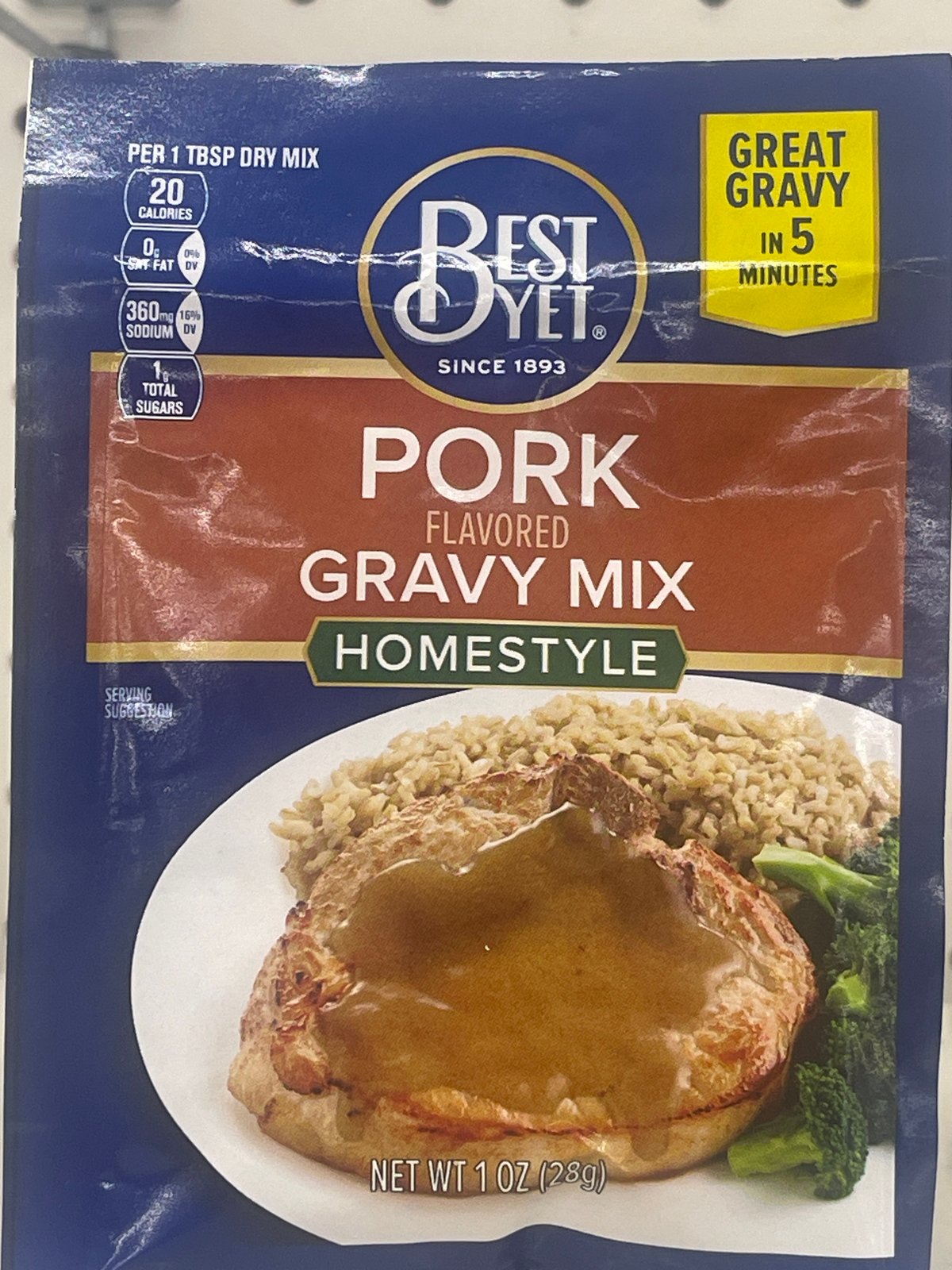 Best yet pork gravy mix