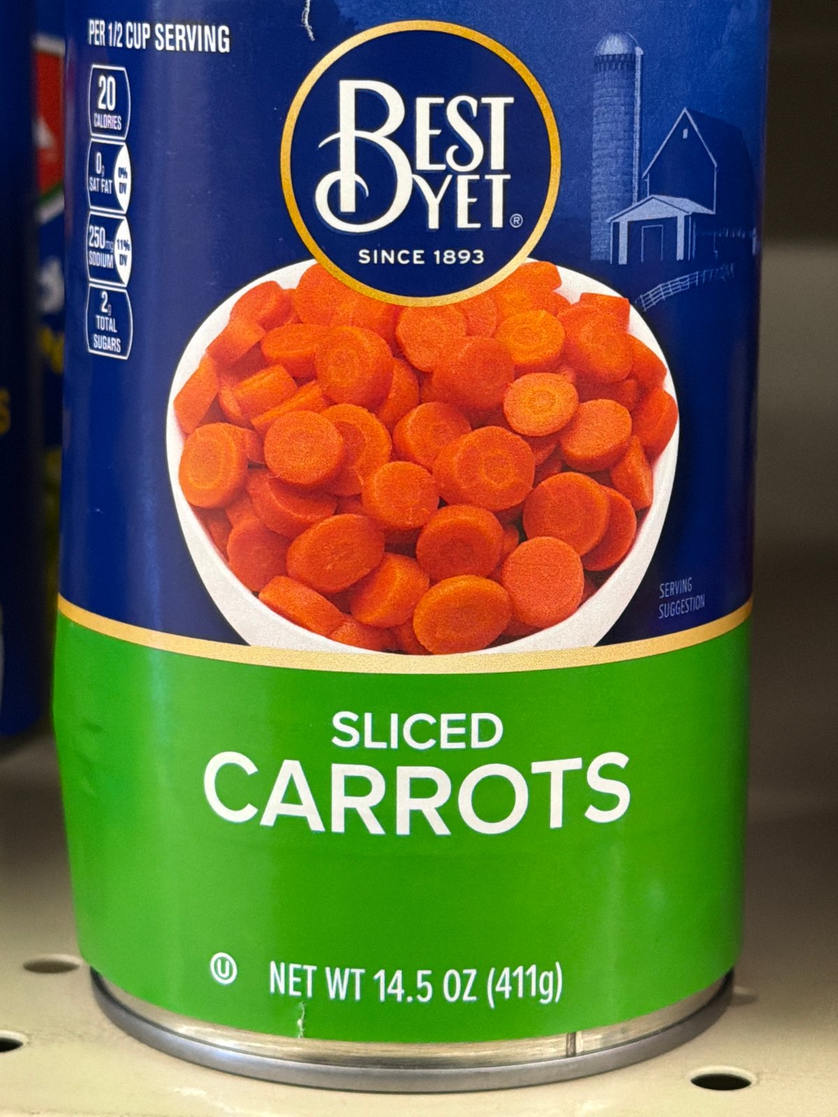 BEST YET SLICED CARROTS