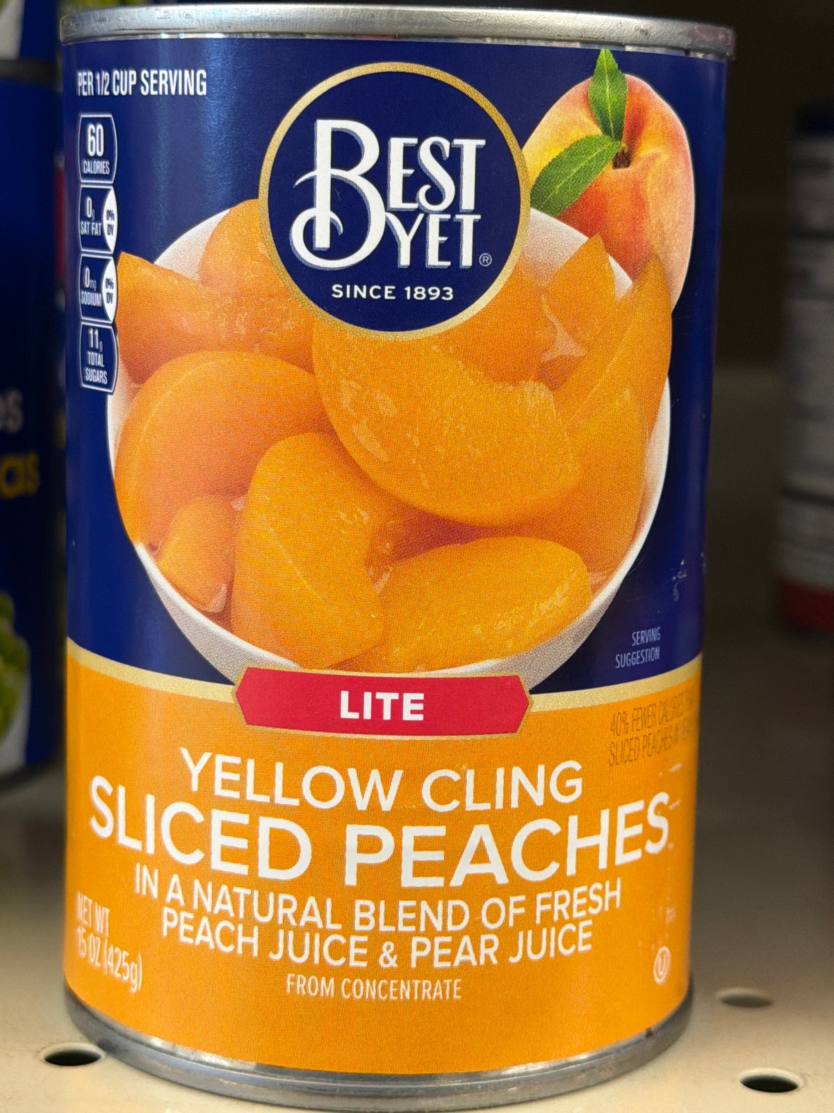 BEST YET SLICED PEACHES LITE