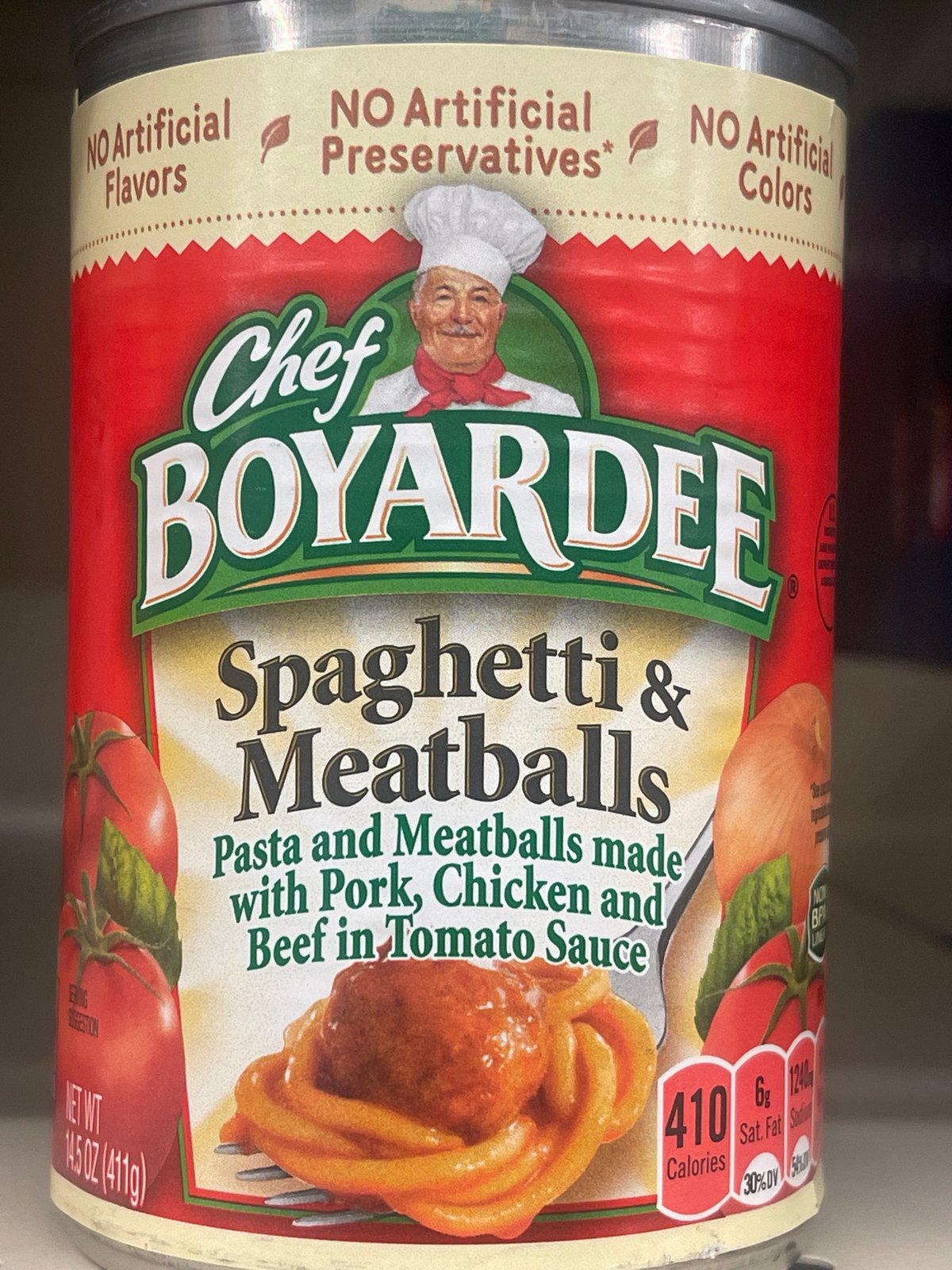 Chef boyardee spaghetti &meatballs