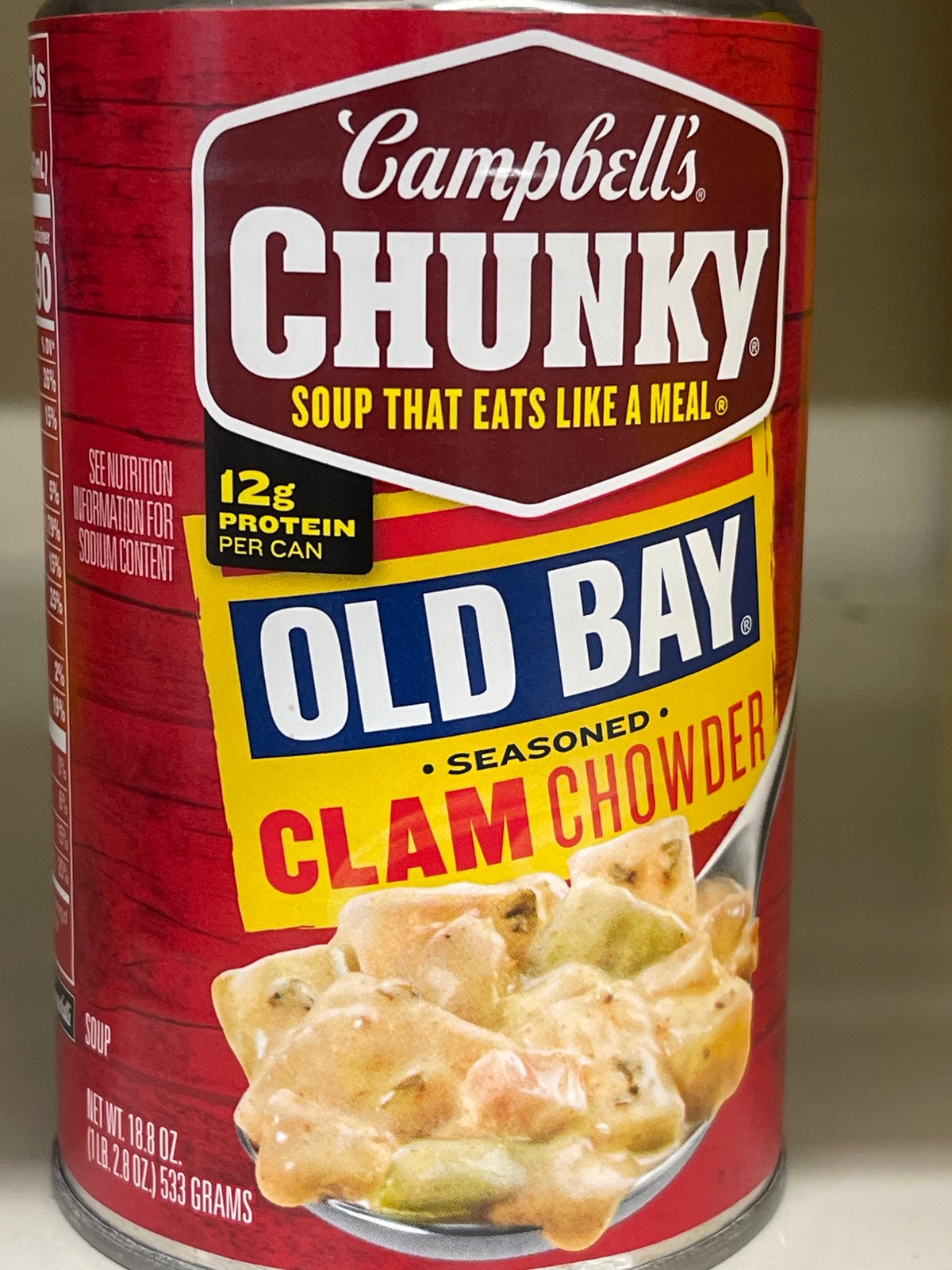 Chunky old bay clam chowder