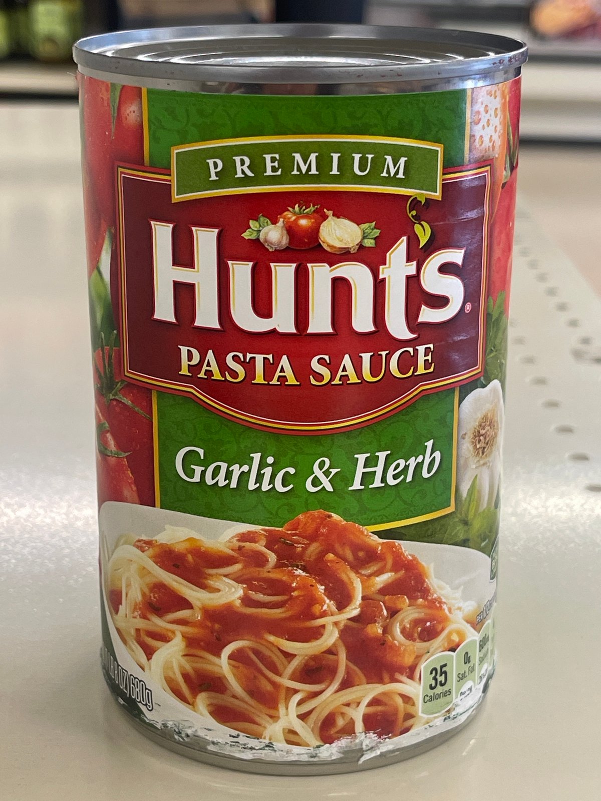 Hunts pasta sauce garlic & herb