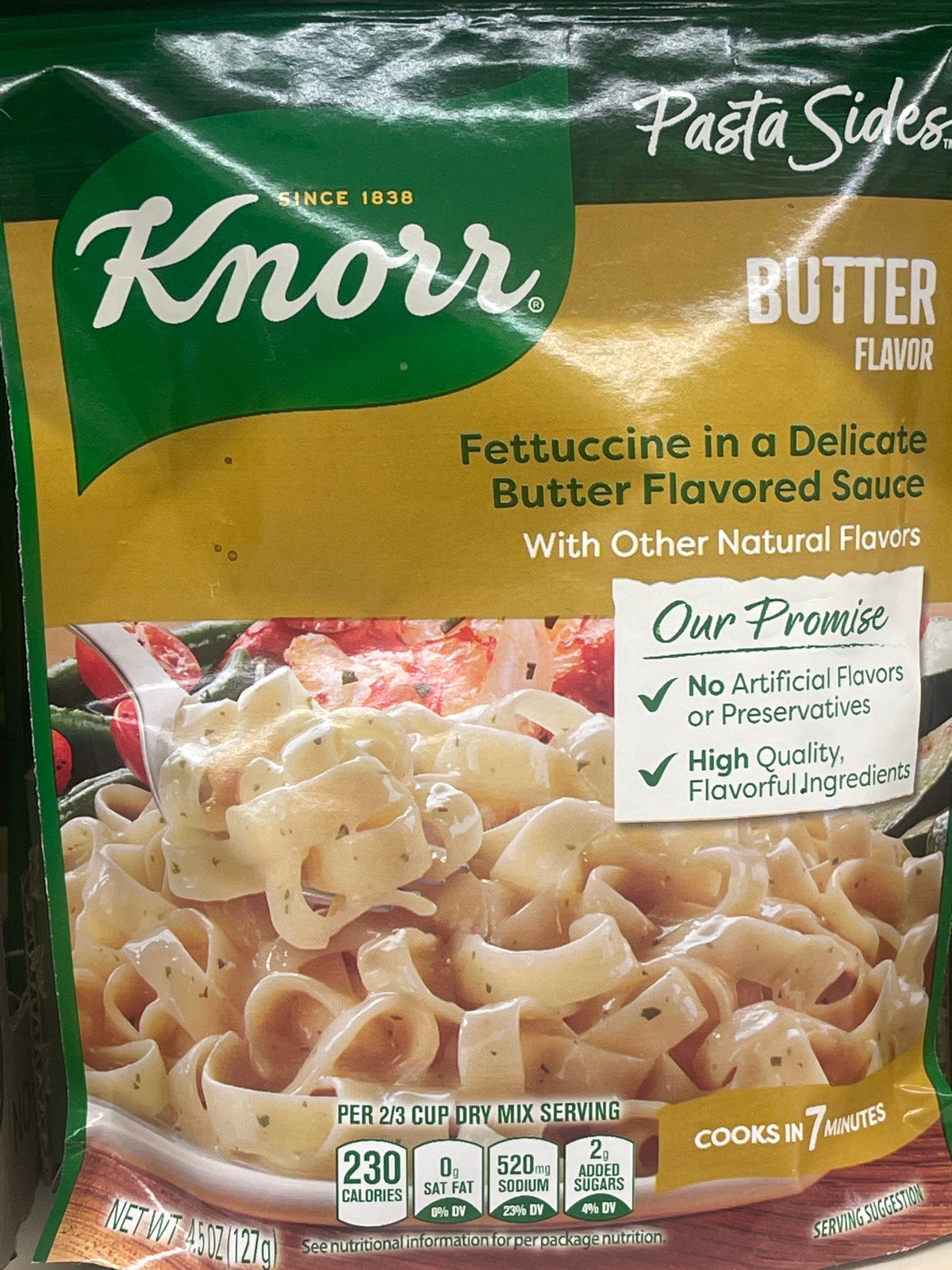 Knorr butter flavor pasta