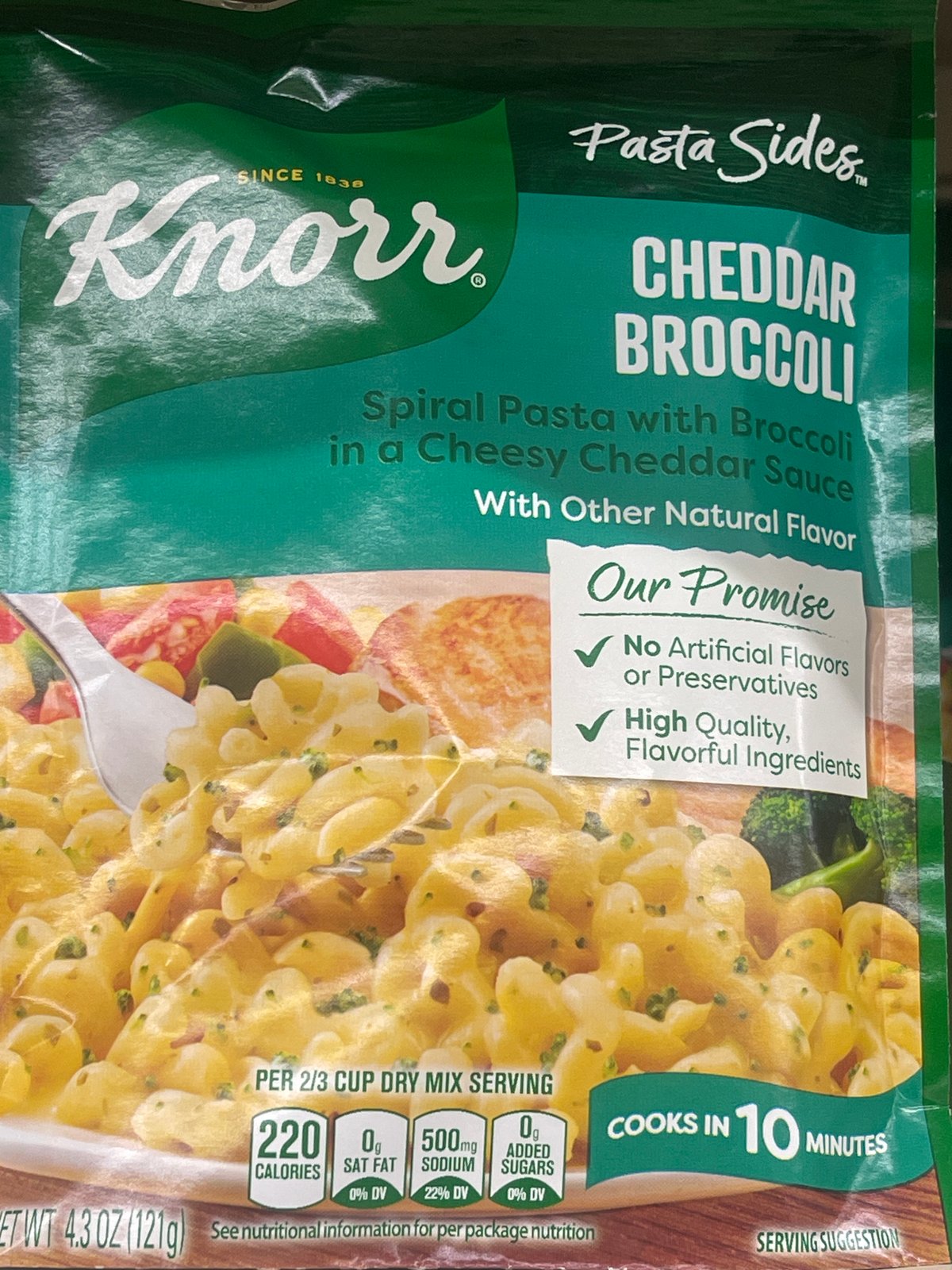 Knorr cheddar broccoli pasta