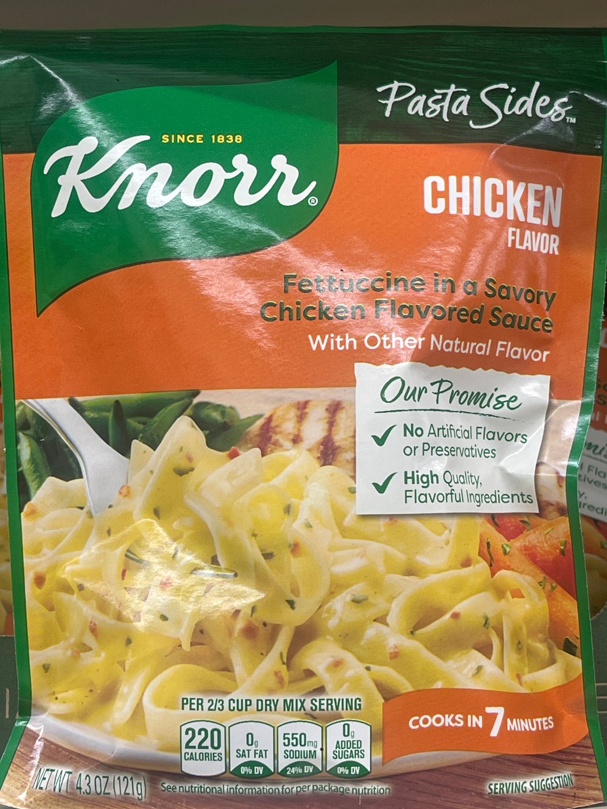 Knorr chicken flavor pasta