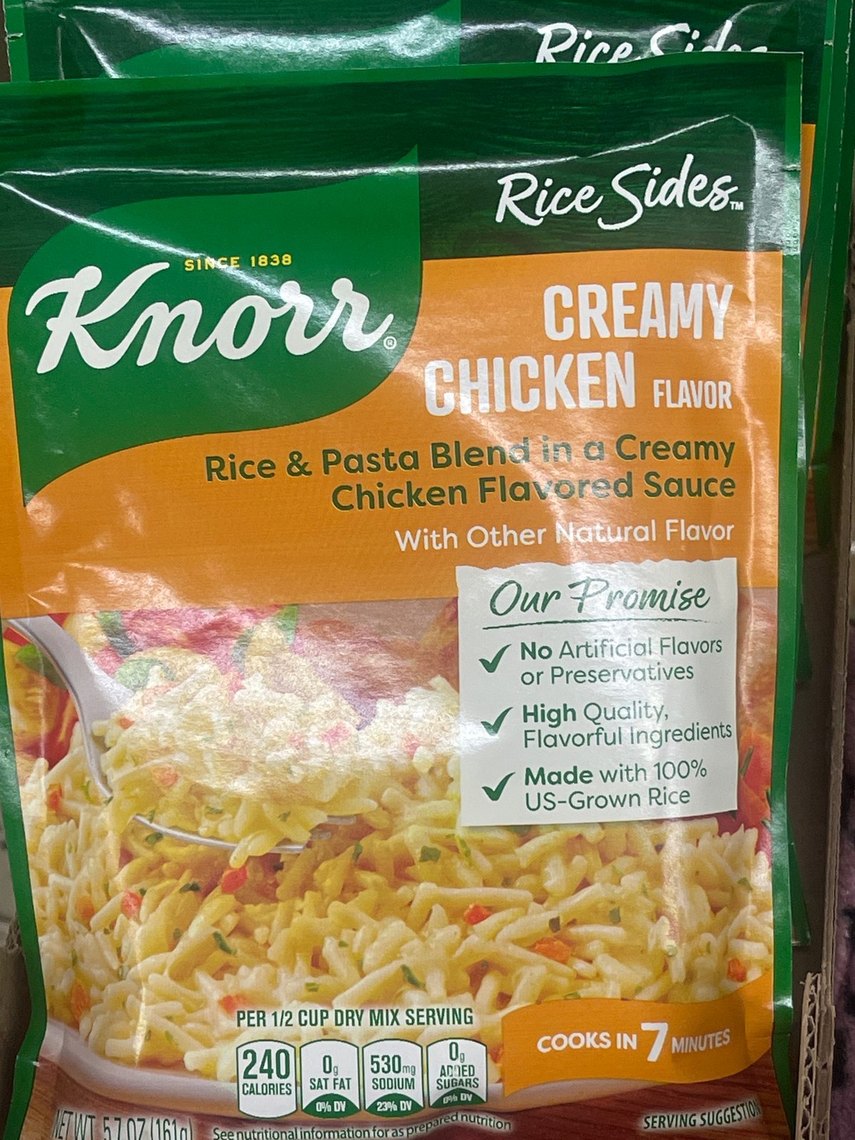 Knorr creamy chicken flavor rice
