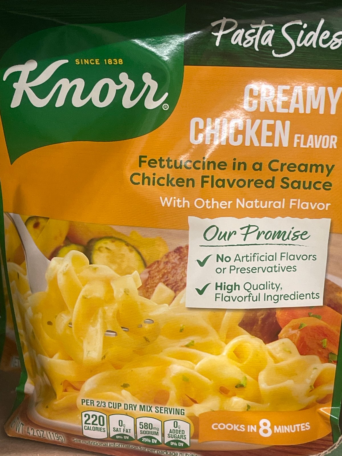 Knorr creamy chicken flavor pasta