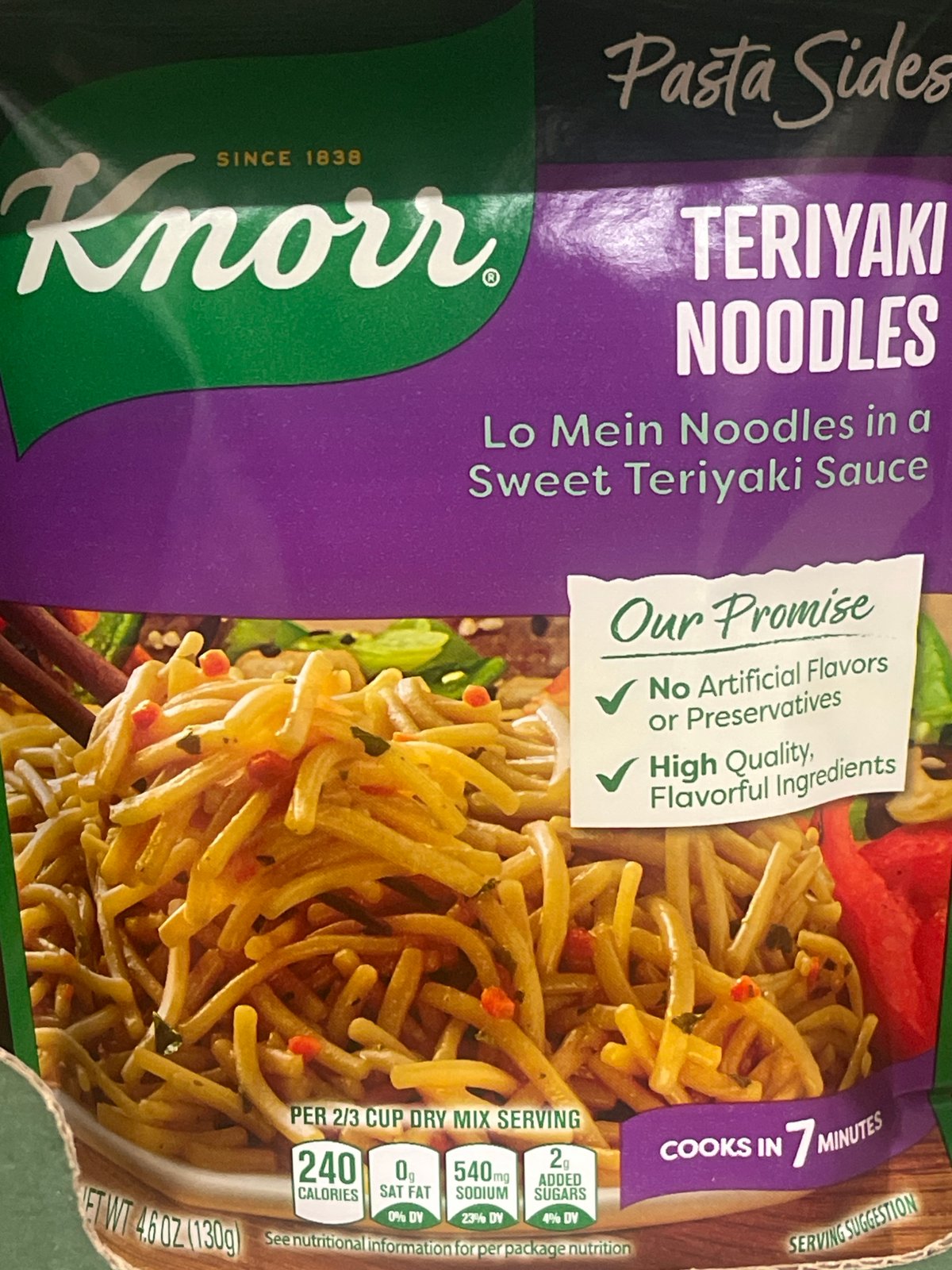 Knorr teriyaki noodles