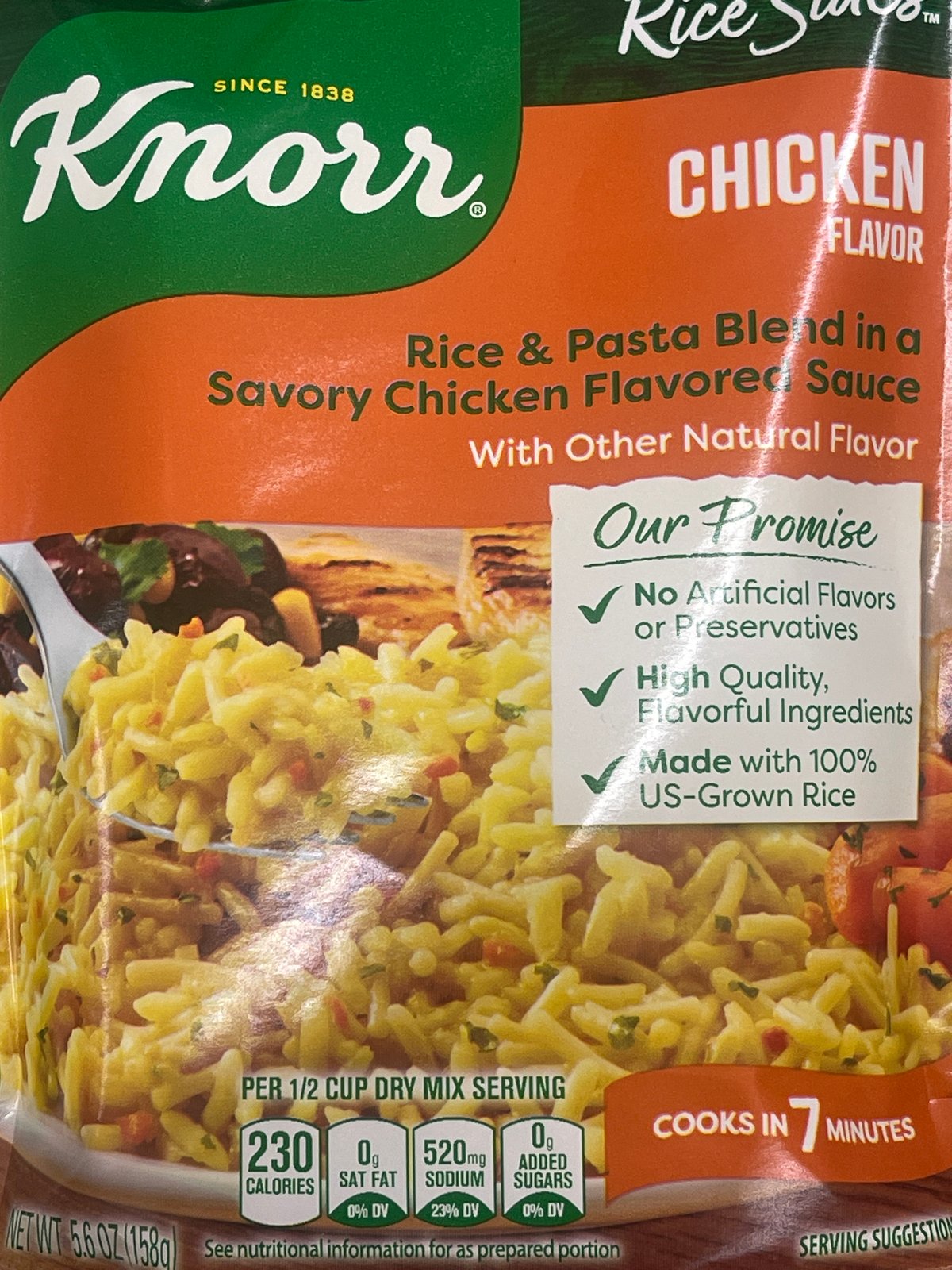 Knorr chicken flavor rice