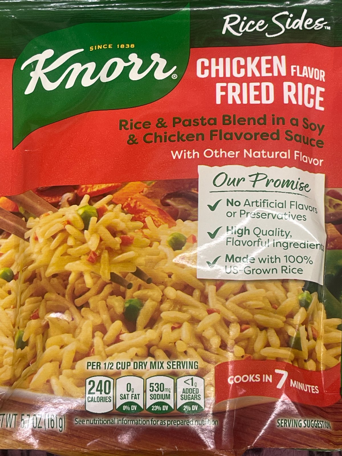 Knorr chicken flavor fried rice