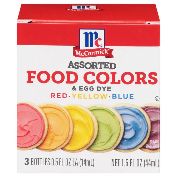 Mccormick assorted food colors and egg dye