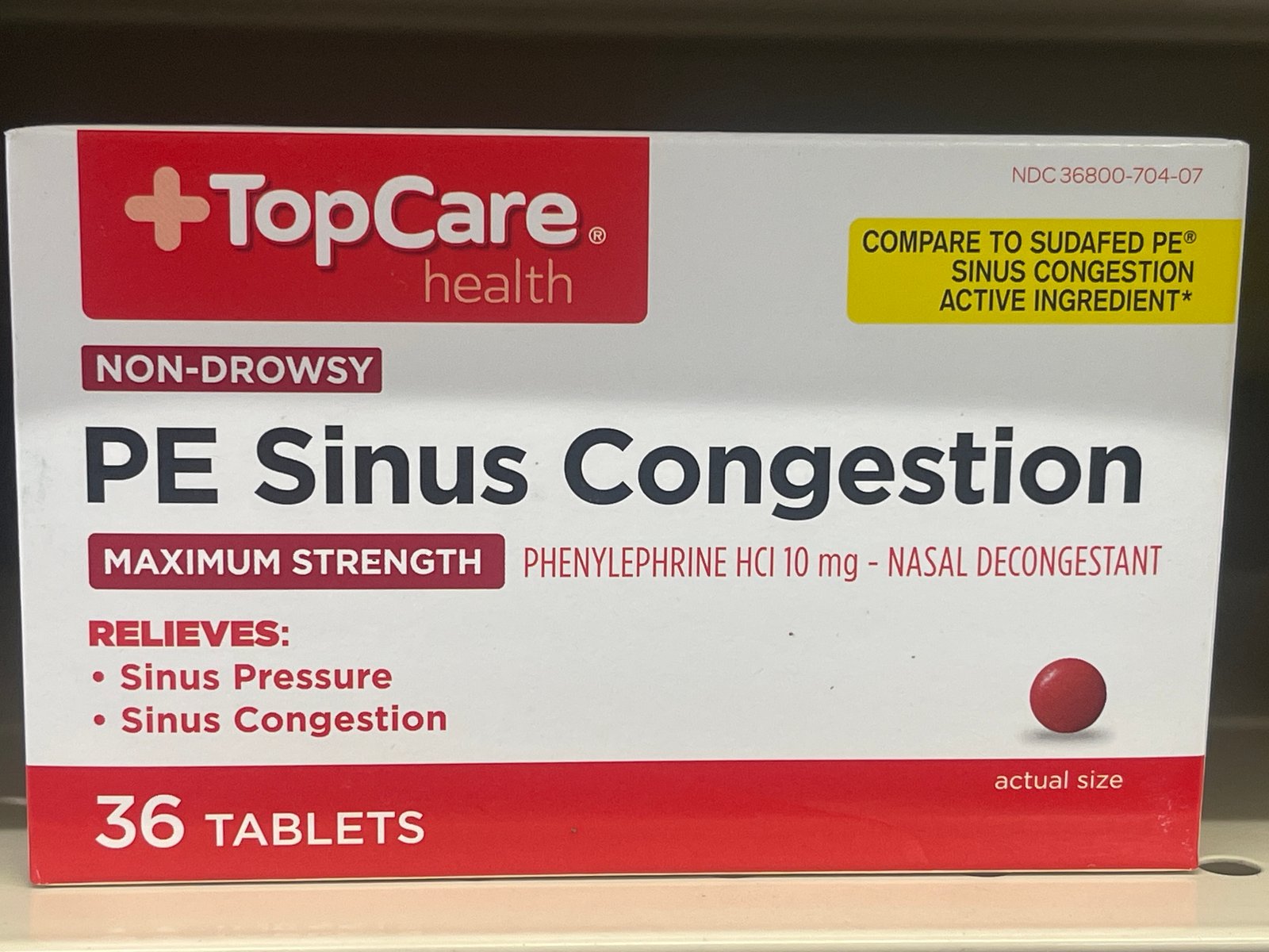 Topcare health PE sinus congestion