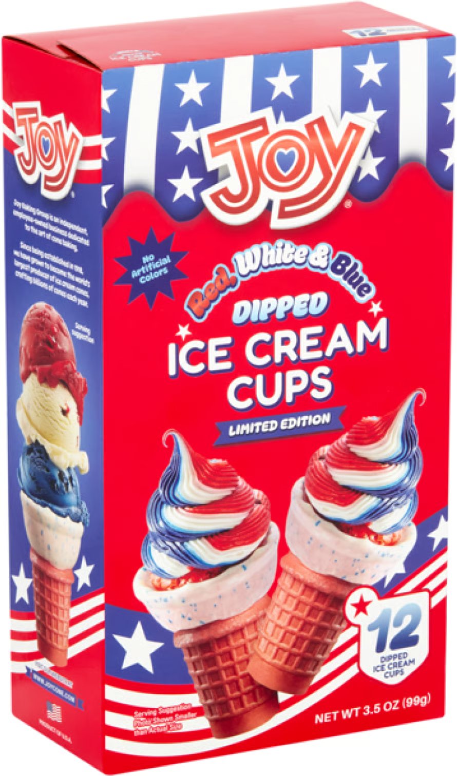 Red White and Blue IceCream Cups 3.50z