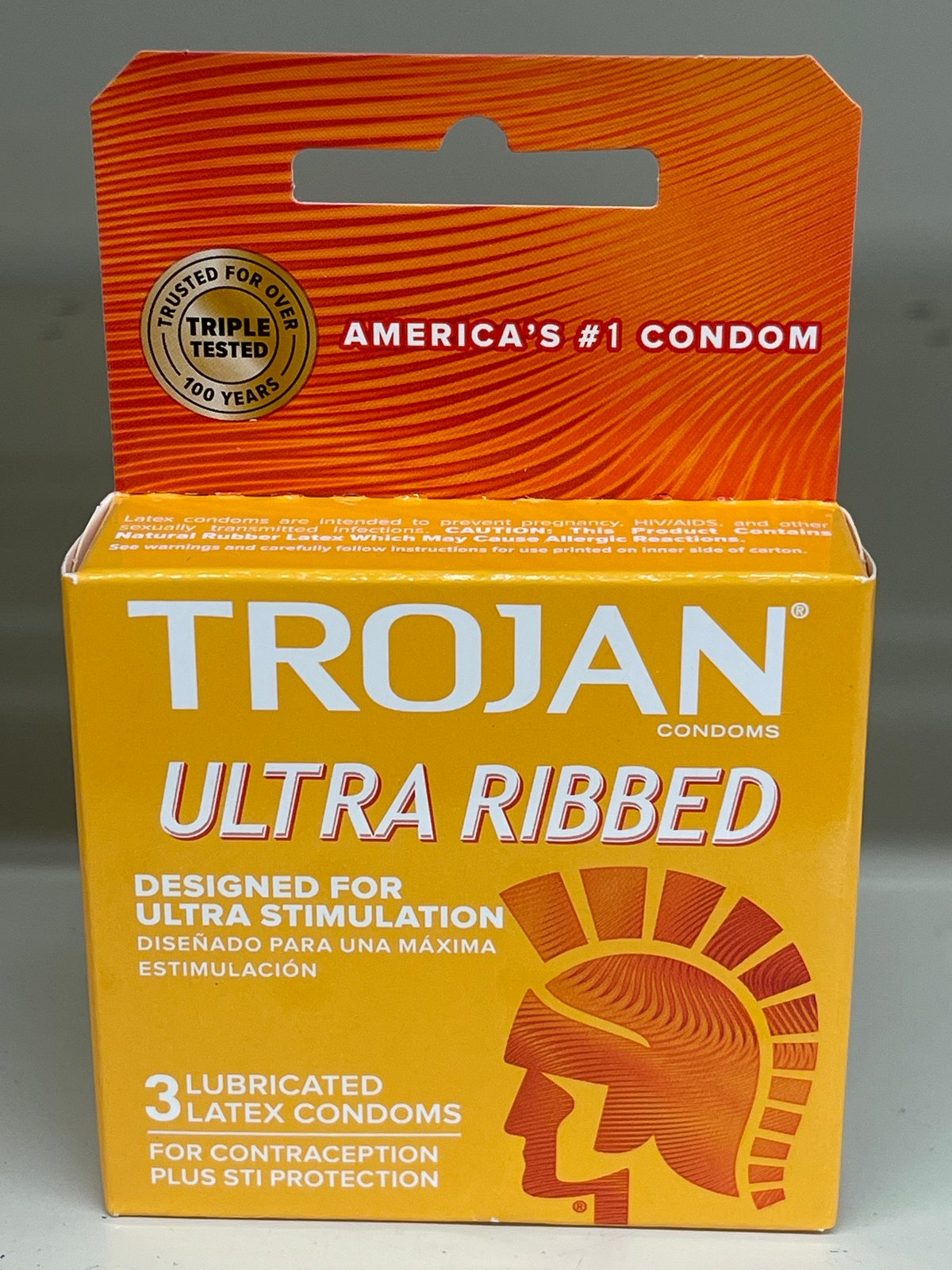 Trojan ultra ribbed