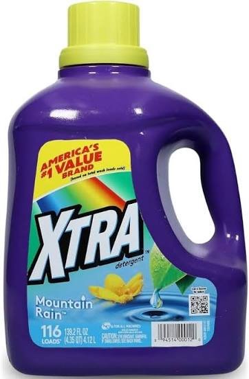 Xtra Liquid Laundry Detergent Mountain Rain Scent 139 Fl Oz Concentrated Formula