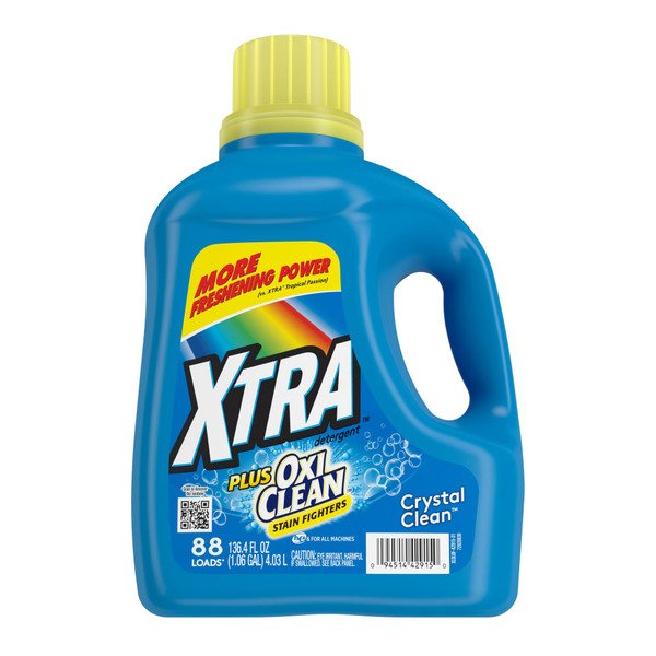 XTRA Plus Oxi Clean Stain Fighters Crystal Clean Laundry Detergent